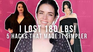 I lost 180lbs  -  Here are 5 simple hacks which helped me  Half of Carla