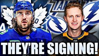 BREAKING JAKE GUENTZEL & CHRIS TANEV BOTH SIGNING W THE TAMPA BAY LIGHTNING & TORONTO MAPLE LEAFS