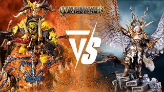 Ironjawz Vs Stormcast Eternals Age of Sigmar 2000pts Battle Report