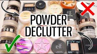 SETTING POWDER COLLECTION DECLUTTER 2021  GETTING RID OF MY MAKEUP