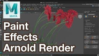 Maya Tutorial Render Paint Effects in Arnold