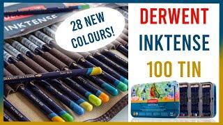 Derwent Inktense 100 Tin Review + My Thoughts on the 28 New Colours