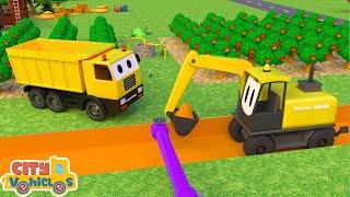 Fixed Water system for Farm-dump truck bulldozer and excavator for kids