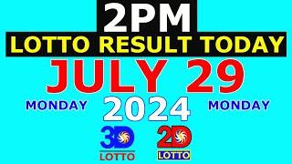 Lotto Result Today 2pm July 29 2024 PCSO