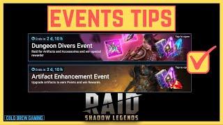 RAID SHADOW LEGENDS  ARTIFACT & DUNGEON DIVER EVENT  EFFICIENCY TIPS