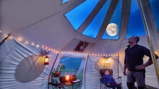 CAMPING in FULL MOON in OUR BIG TENT - TESTING BEAVERCRAFT TOOLS