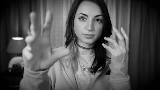 ASMR Hand Movements & Soft Whispers to Soothe You Black and White