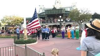 Flag Retreat Ceremony at Magic Kingdom #FlagRetreat #MagicKingdom #DisneyWorld