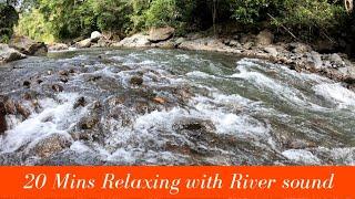 20 Mins -River sound for sleeping relaxing meditation or studying- FHD 1080p Jungle Infinity