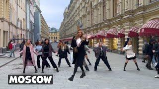 Russian girls opened the season of street dances in Moscow on Nikolskaya street  Walking street