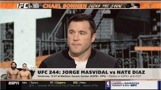 ESPN FIRST TAKE  Chael Sonnen & Stephen A. Smith heated UFC 244 Jorge Masvidal vs Nate Diaz