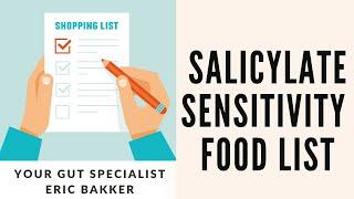 Salicylate Sensitivity Food List Safe Very Low  Low Moderate High Very High Crazy High