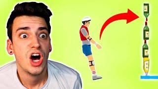 INSANE QUADRUPLE BOTTLE FLIP? Happy Wheels