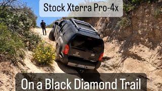Stock Xterra Pro-4x Doing a Black Diamond Trail  2N17X Old Pilot Rock Trail