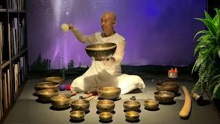 Meditation Rhythm Finding Harmony with Singing Bowls