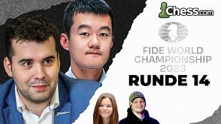 Die letzte Partie um den Weltmeistertitel  FIDE Weltmeisterschaft 2023 R14  Ding - Nepo