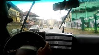 Raw Video - Driving Through the City of Monrovia on a Rainy Weekend
