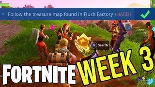 Flush Factory Treasure Map Guide -Season 5 Week 3 TREASURE LOCATIONS In Fortnite Battle Royale