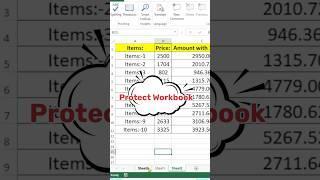 Excel Tutorial How to Protect Workbook from Deleting or Adding Sheets #excel