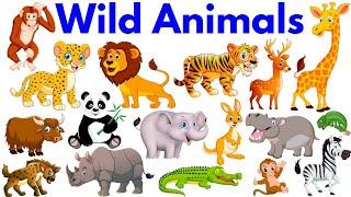 Wild Animals for Kids  Wild Animals with Sounds  wild animals name #animals #wildanimals #Educare