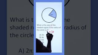 Area of Part of Circle Shaded Region  Math Geometry Question #shorts #math #mathematics