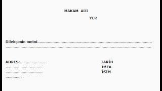 Dilekçe Nasıl Yazılır ?