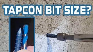 Tapcon Screws Into Concrete  Which Size Bit To Use? Tapcon Anchoring Concrete Fastening Tip