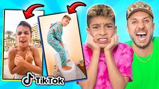 DAD Reacts to 11 Year old Sons CRINGE TIKTOKS 