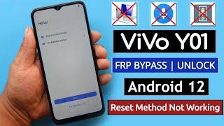 Vivo Y01 Frp BypassUnlock Without PC - Reset Option Not Working - New Method 2023 Android 12