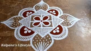 Tamil Puthandu Special flowers kollam pandaga design muggulu easy rangoli