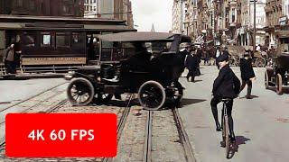 4k 60 fps San Francisco a Trip down Market Street April 14 1906