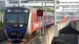 【4K60P】【MRT Jakarta】ジャカルタ都市高速鉄道 南北線用車両東洋IGBT-VVVF到着・発車シーン集+乗車動画走行音 2023.10