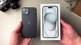 iPhone 15 Unboxing and First Impressions Black