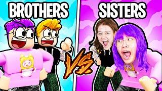 INSANE ROBLOX BATTLE TWIN SISTERS VS BROTHERS CHALLENGE