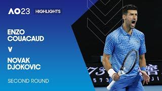 Enzo Couacaud v Novak Djokovic Highlights  Australian Open 2023 Second Round