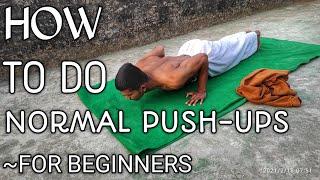 How To Do Normal Pushup ?  BEGINNERS WORKOUT ep no. 1