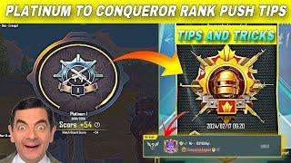  DAY -1 PLATINUM TO CONQUEROR  RANK PUSH  DUO RANK PUSH TIPS FOR LAST ZONE  BGMI RANK PUSH TIPS