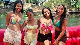 We Took 4 Thai Girls to a WILD River Park in Thailand