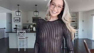 4K See Through Bodysuit Try On   Sexy Transparent Clothes 2024
