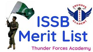Merit List of ISSB Qualified Candidates