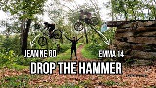 WATCH 14 year old Emma & 60 years young Jeanine conquer DROP THE HAMMER biggest drop in BVILLE