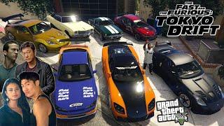 GTA 5 - Stealing Fast And Furious Tokyo Drift Cars with Franklin  GTA V Real Life Cars #54