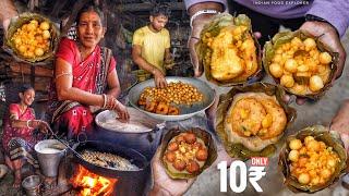 10₹- Only  Cheapest Food Of India  Hardworking Lady Selling Chaula Bara  Sambalpur  Street Food