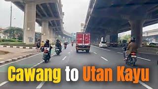 Cawang East Jakarta to Utan Kayu East Jakarta via DI Panjaitan  Kebon Nanas