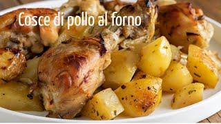 Cosce di pollo con patate al forno