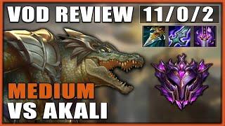 Renekton vs Akali - 1102  - Vod Review Commentary #1