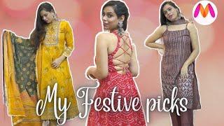 My Festive Picks from MyntraEthnic sets for Navratri and DiwaliPartywear Kurta Sets