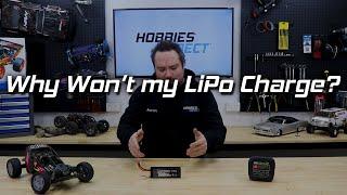 Why is my LiPo battery not charging?