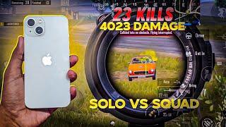 iPhone 13 - SOLO VS SQUAD GAMEPLAY WITH VOICEOVER BGMI Gameplay on iPhone 13 BGMI GAMEPLAY Test 2024