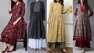 Top 30 Anarkali style kurti designslong frock with palazzo pant #anarkali #style #suit